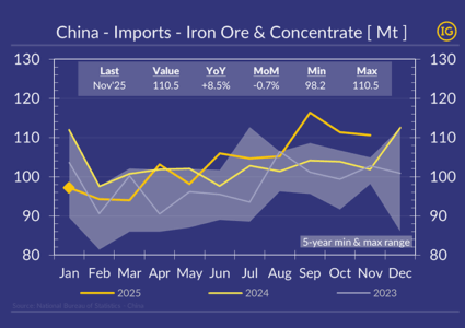 Strong arrivals, soft demand: China’s iron ore paradox in 2025